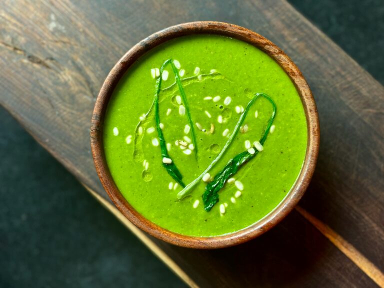 Nettle and wild garlic soup